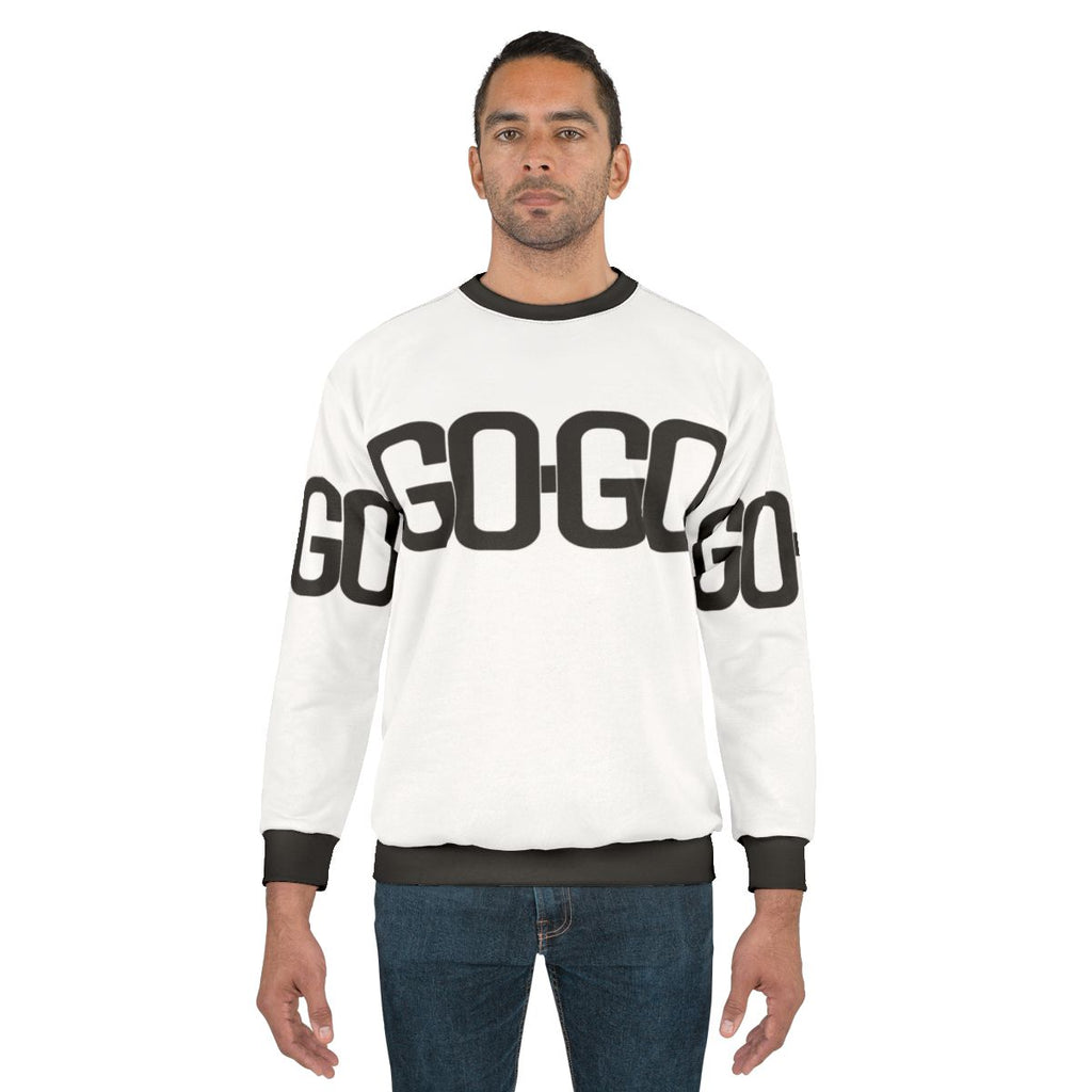 Go-Go Sweatshirt with 80s Pop Music Graphic