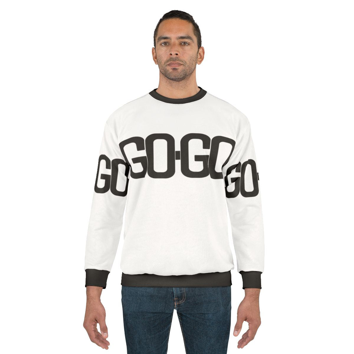 Go-Go Sweatshirt with 80s Pop Music Graphic