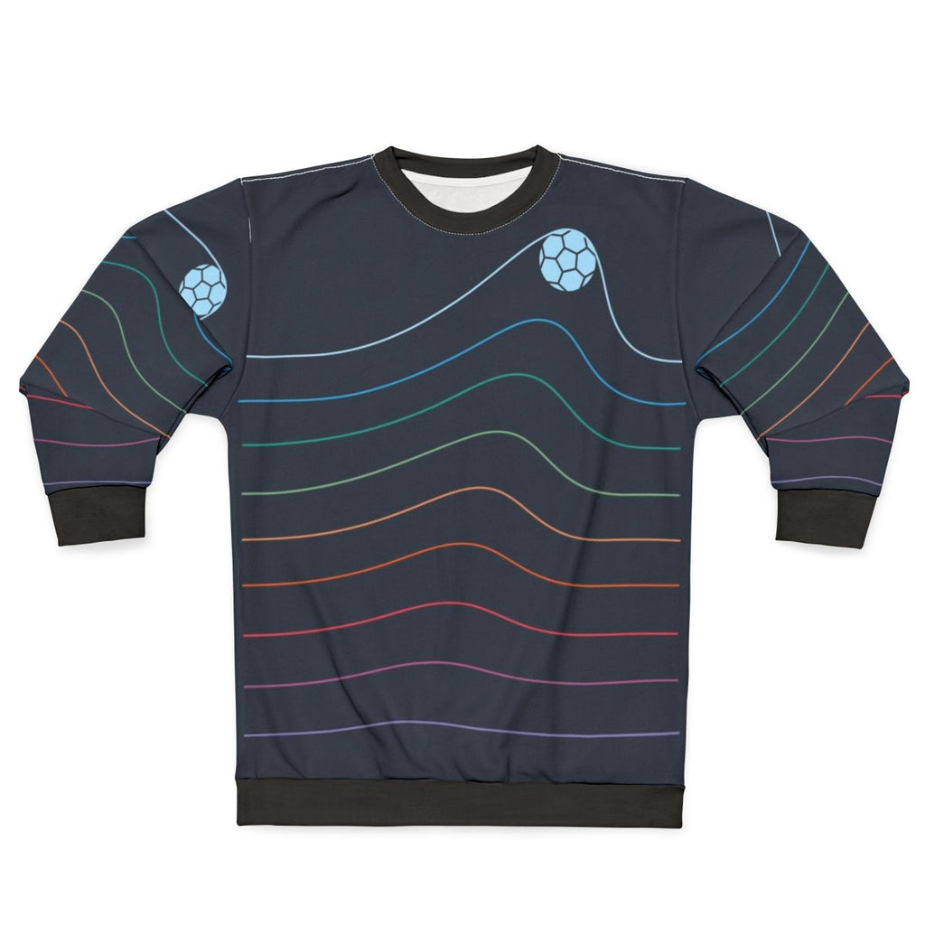 Minimalist 80s style goal line sweatshirt