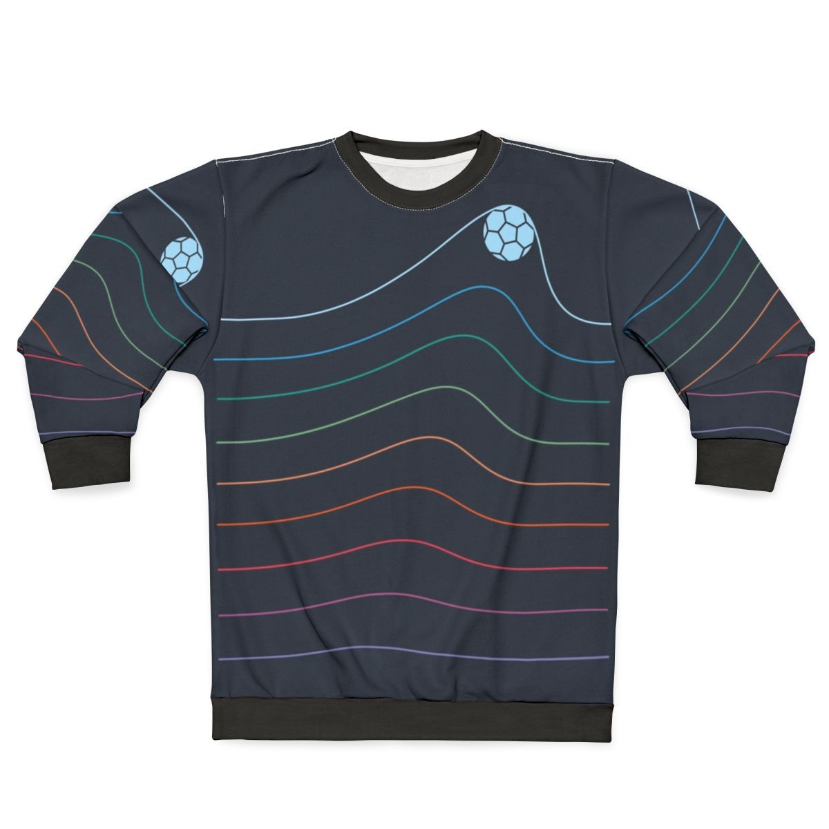 Minimalist 80s style goal line sweatshirt
