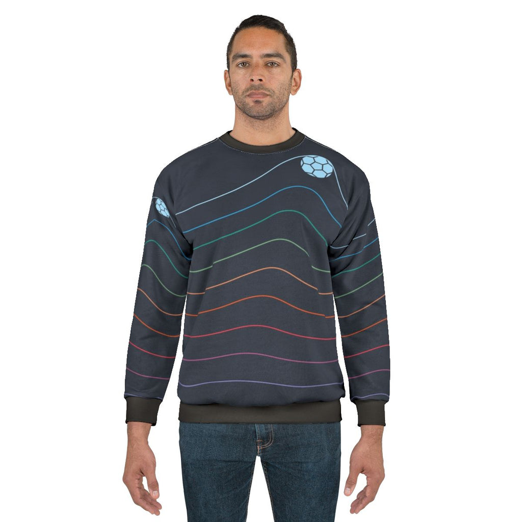 Minimalist 80s style goal line sweatshirt