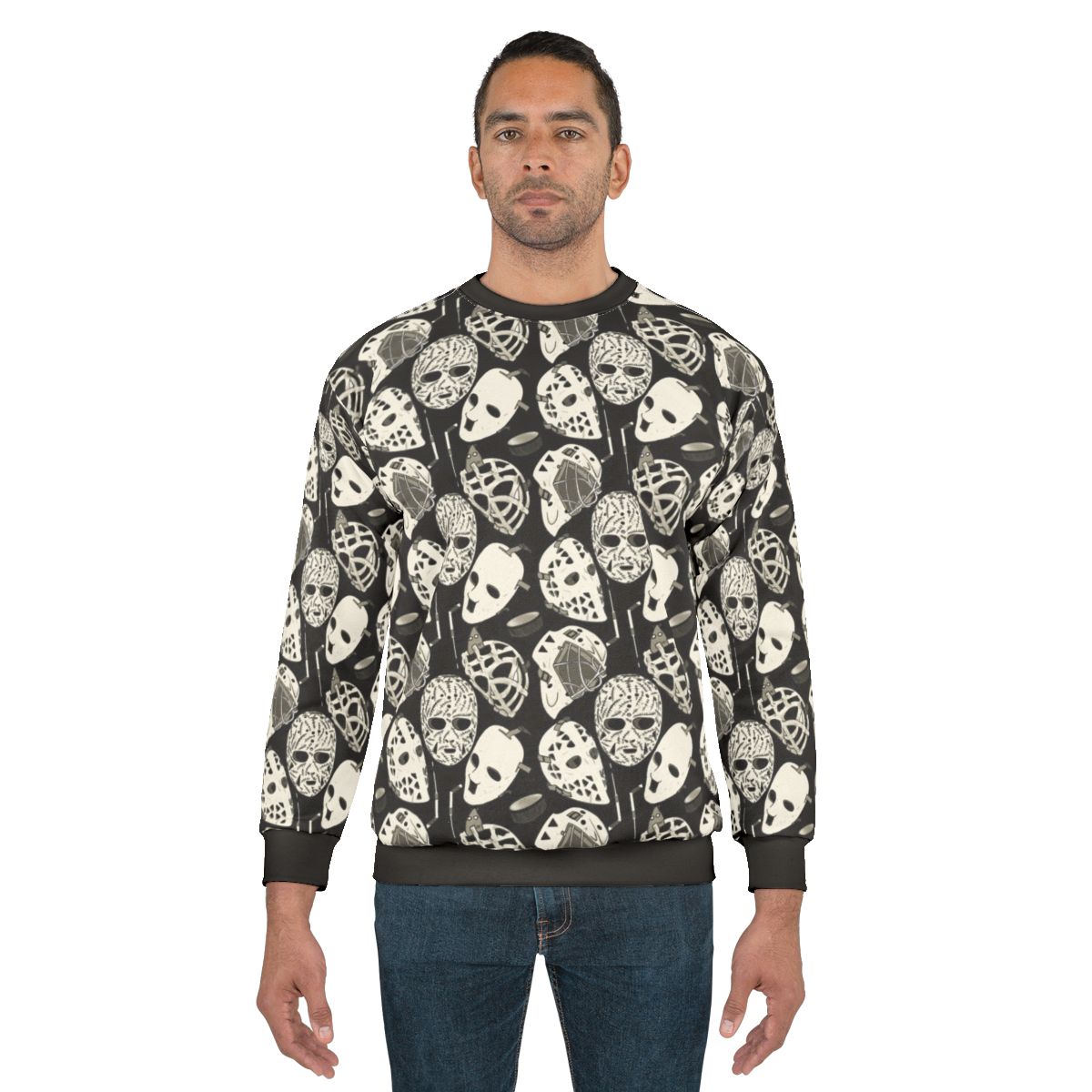 Vintage Goalie Bones Hockey Sweatshirt