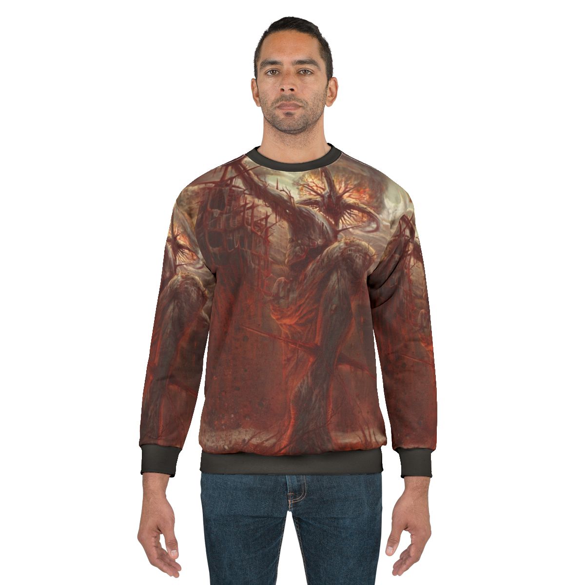 God of Pain Dark Horror Metal Sweatshirt