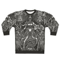 Women's Gothic Occult Skeleton Sweatshirt with Surreal Art