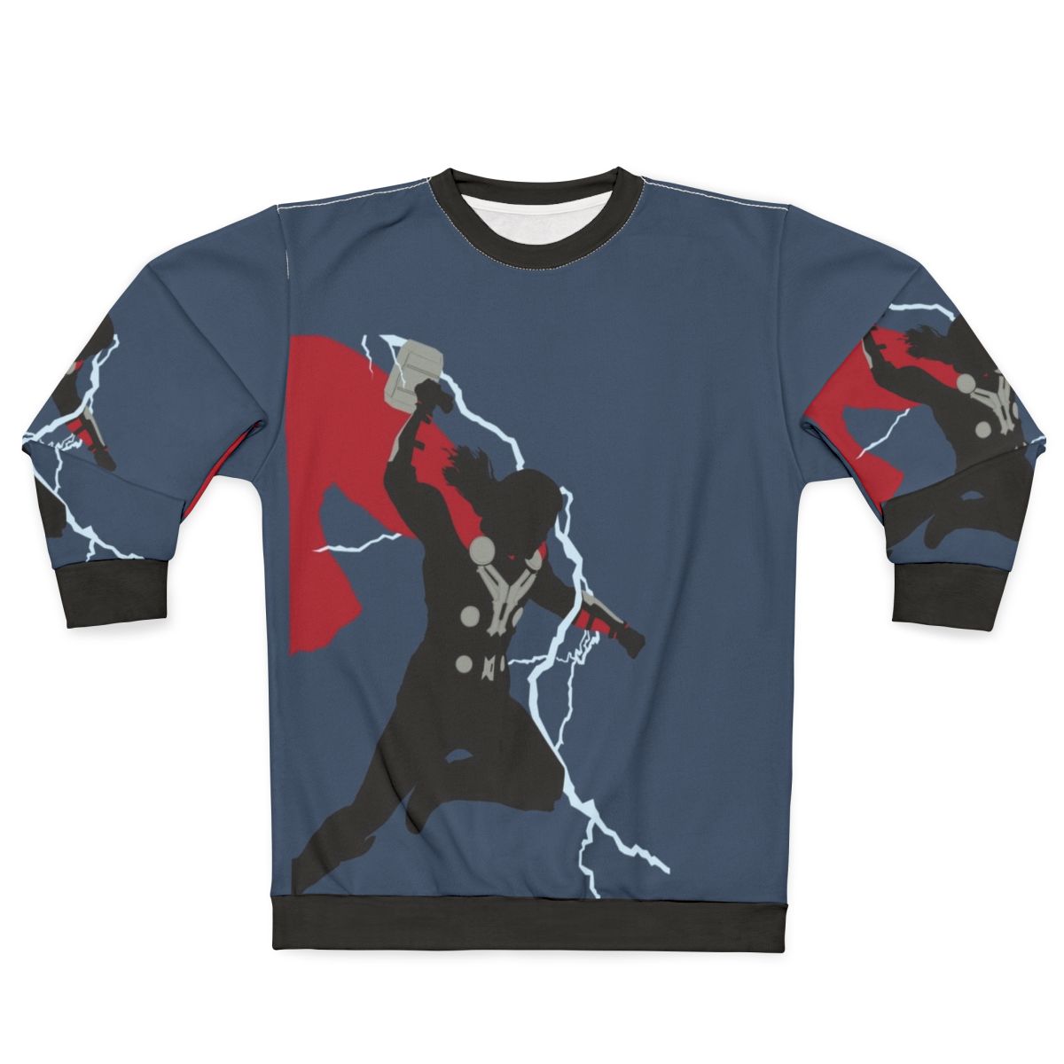 God of Thunder Marvel Comics Sweatshirt Featuring Thor Silhouette
