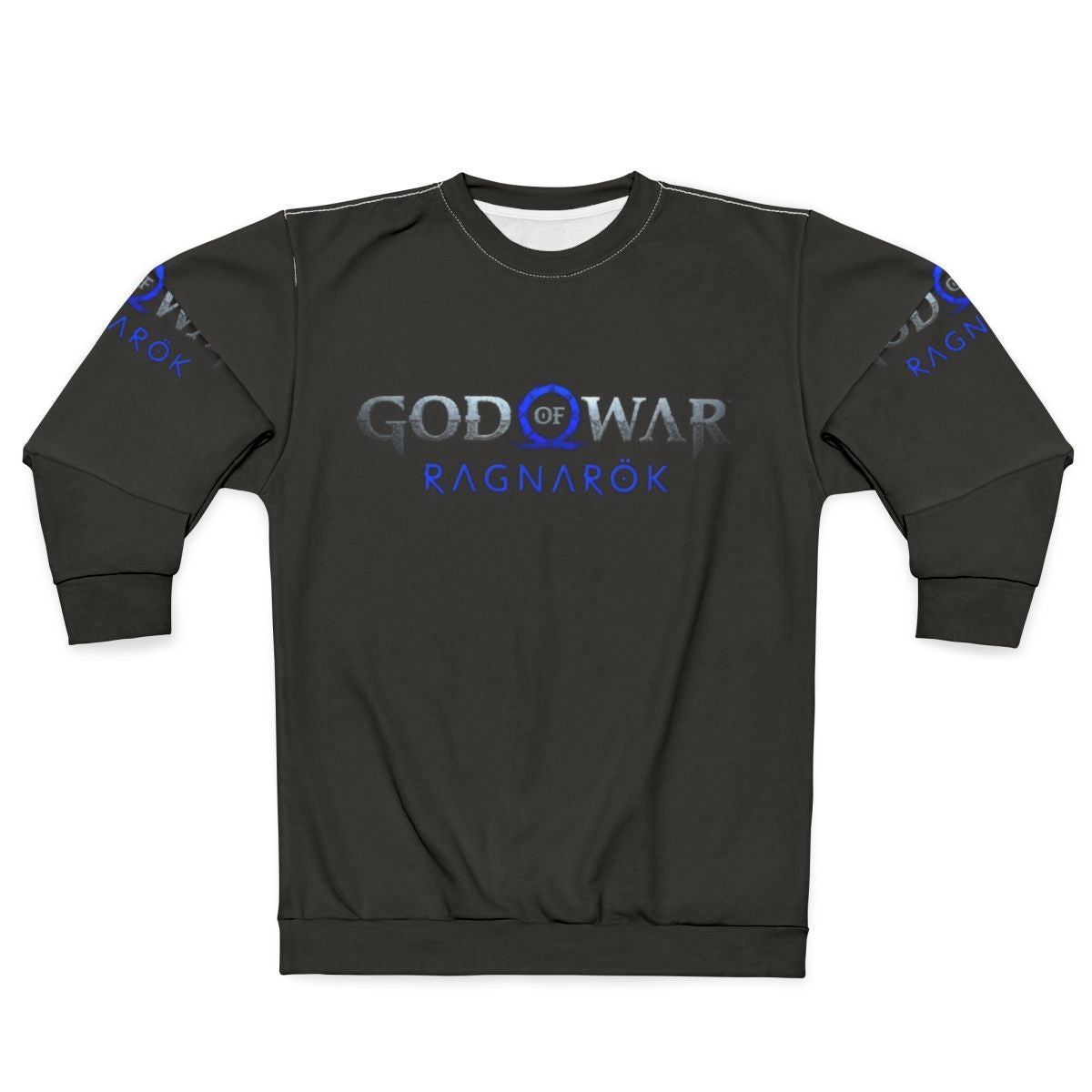 God of War Ragnarok gaming sweatshirt with iconic game logo