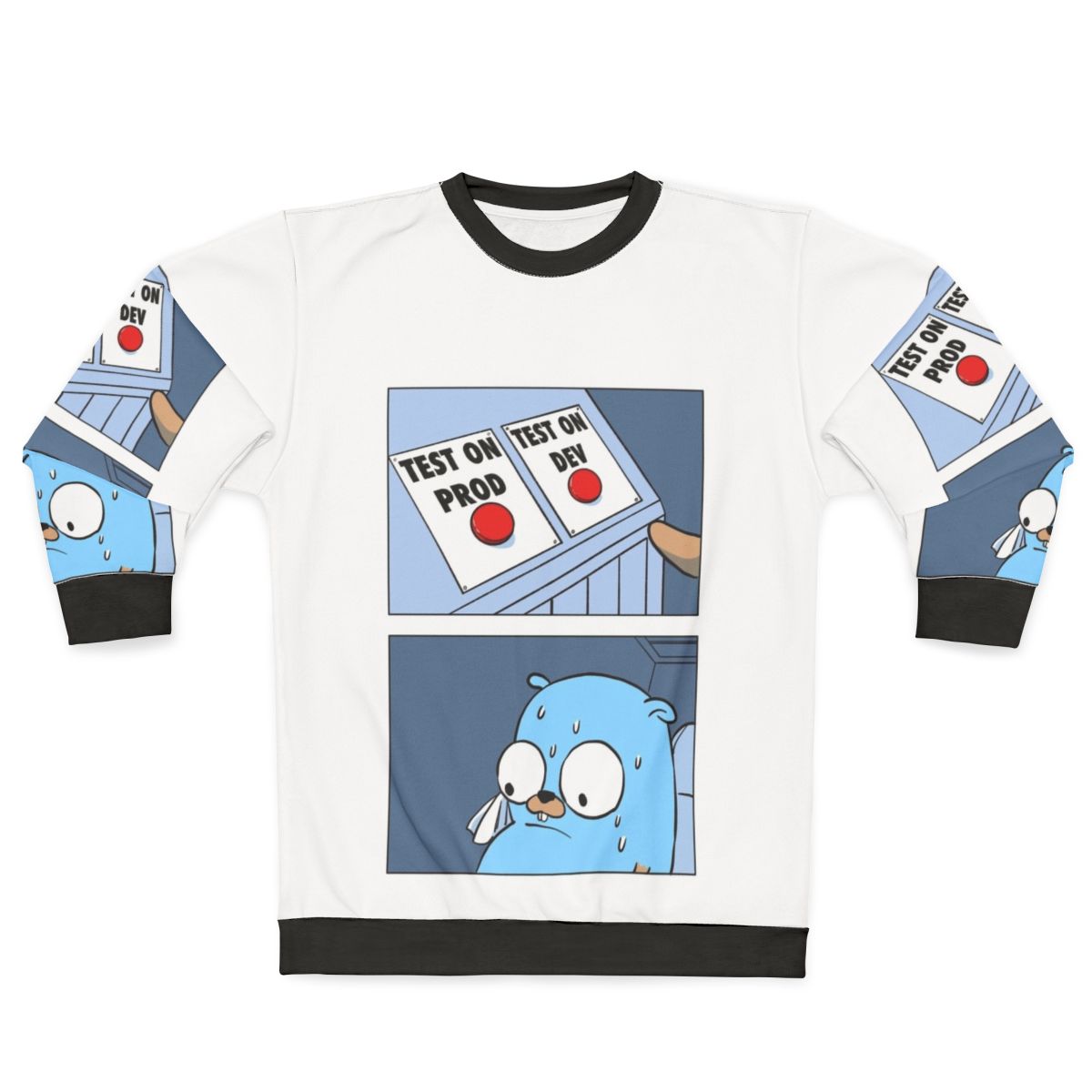 Golang Gopher Two Button Sweatshirt