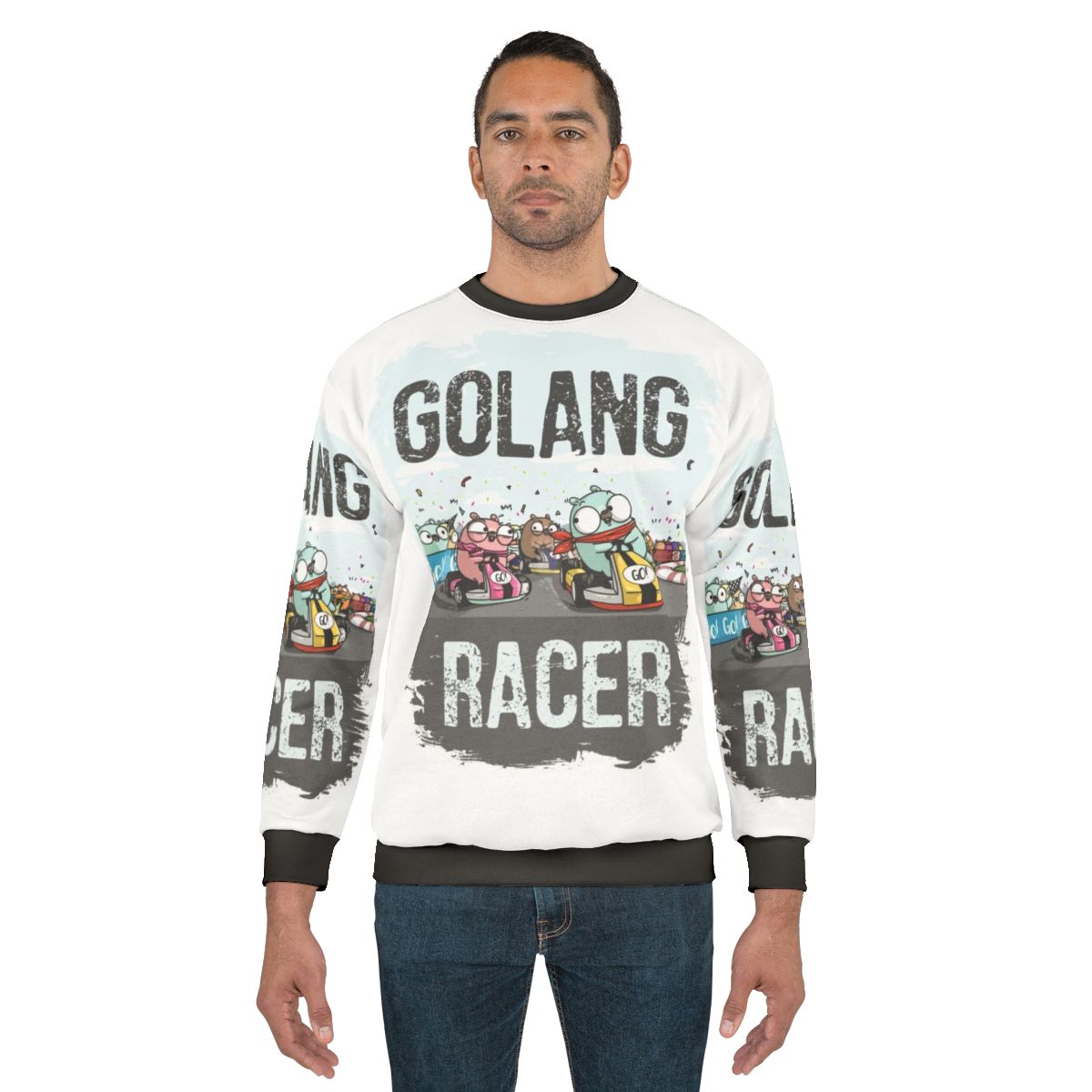 Golang Racer Sweatshirt with Gopher Logo