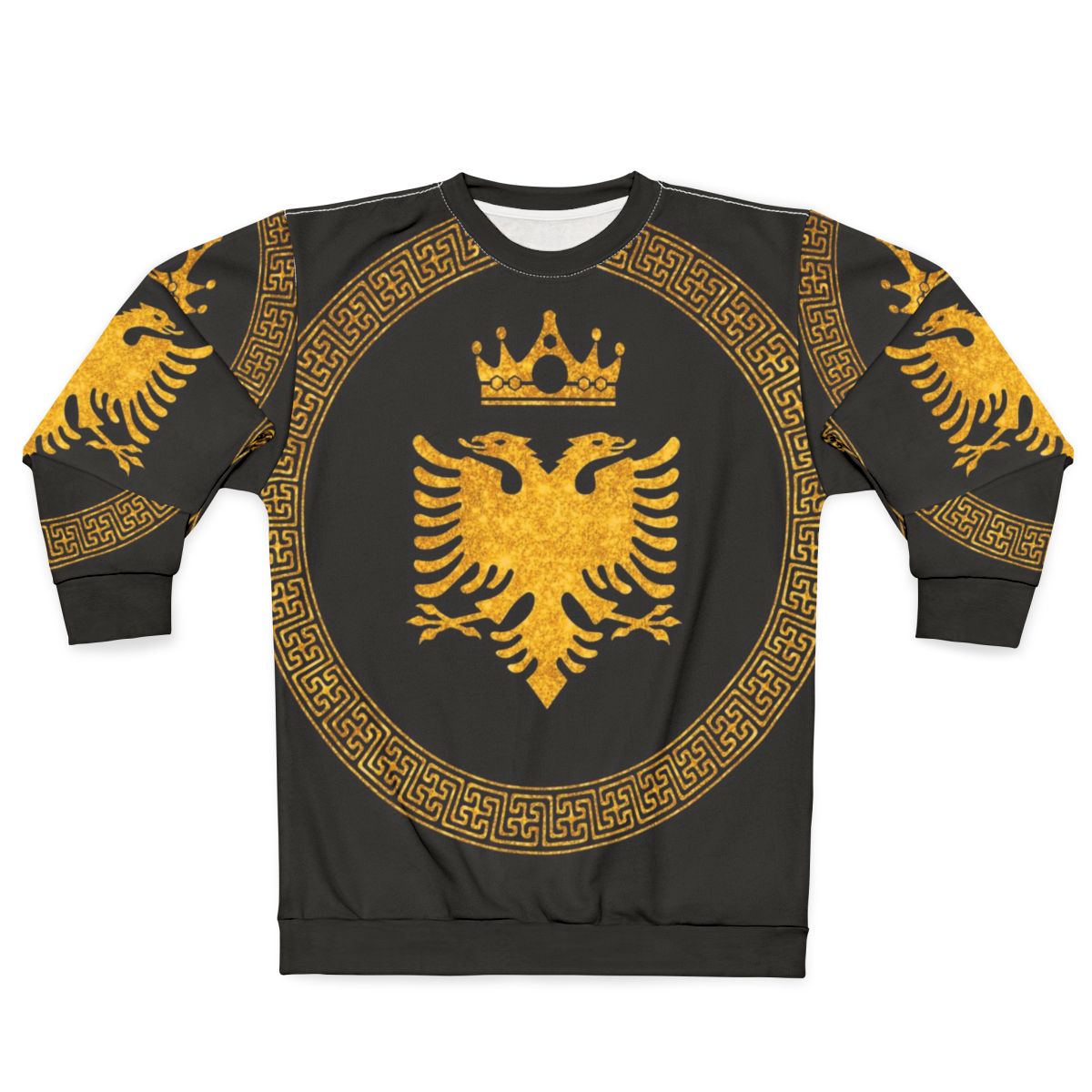 Gold eagle Albanian flag luxury sweatshirt