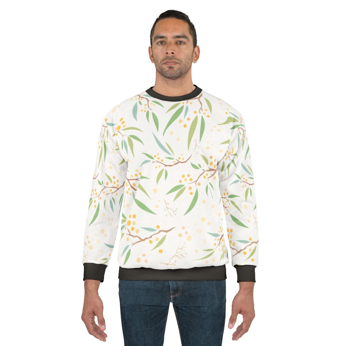 Golden Wattle Flower Floral Sweatshirt