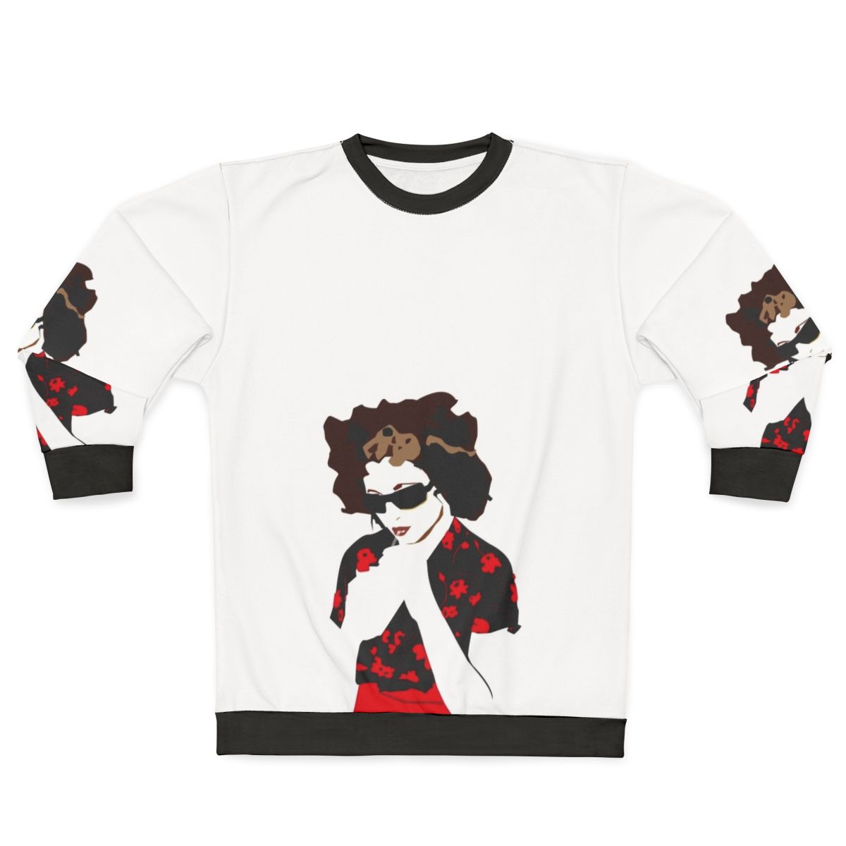 Goldfrapp sweatshirt featuring red floral design