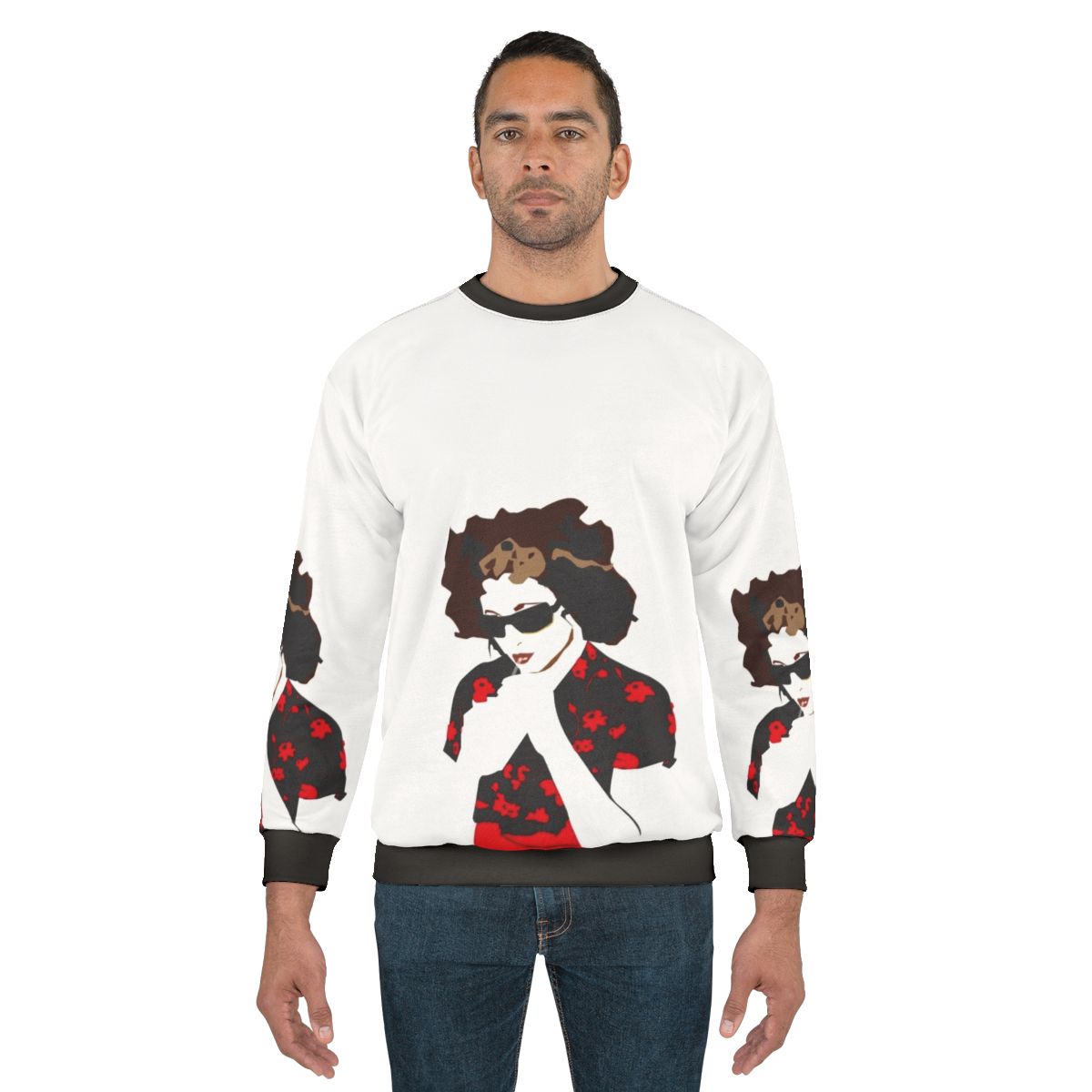 Goldfrapp sweatshirt featuring red floral design