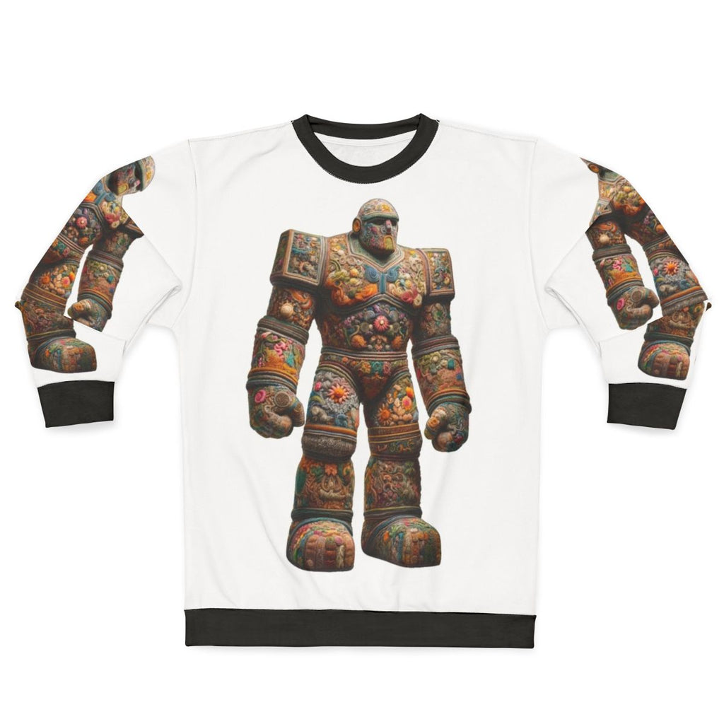 Embroidered Golem Sweatshirt for Fantasy Enthusiasts