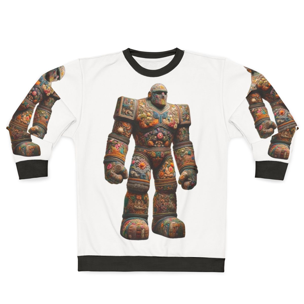 Embroidered Golem Sweatshirt for Fantasy Enthusiasts