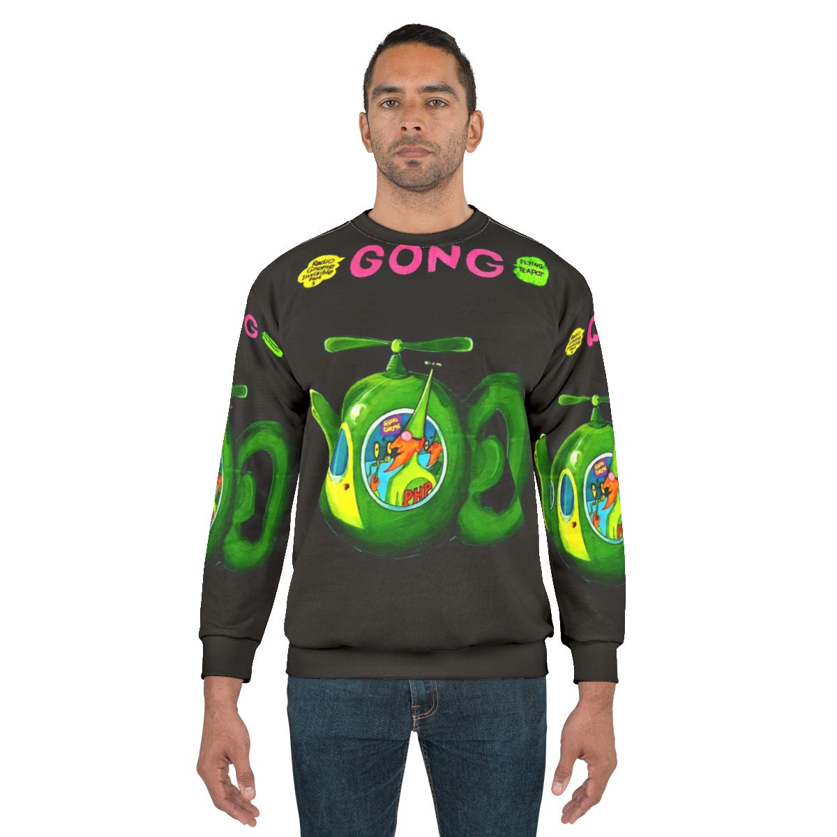 Vintage Gong Flying Teapot Sweatshirt