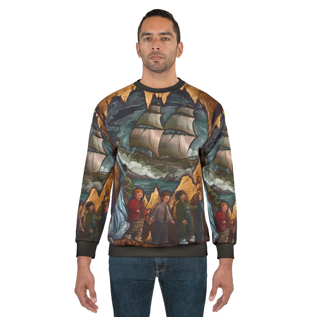 Goonies Never Say Die Sweatshirt featuring iconic 80s movie artwork