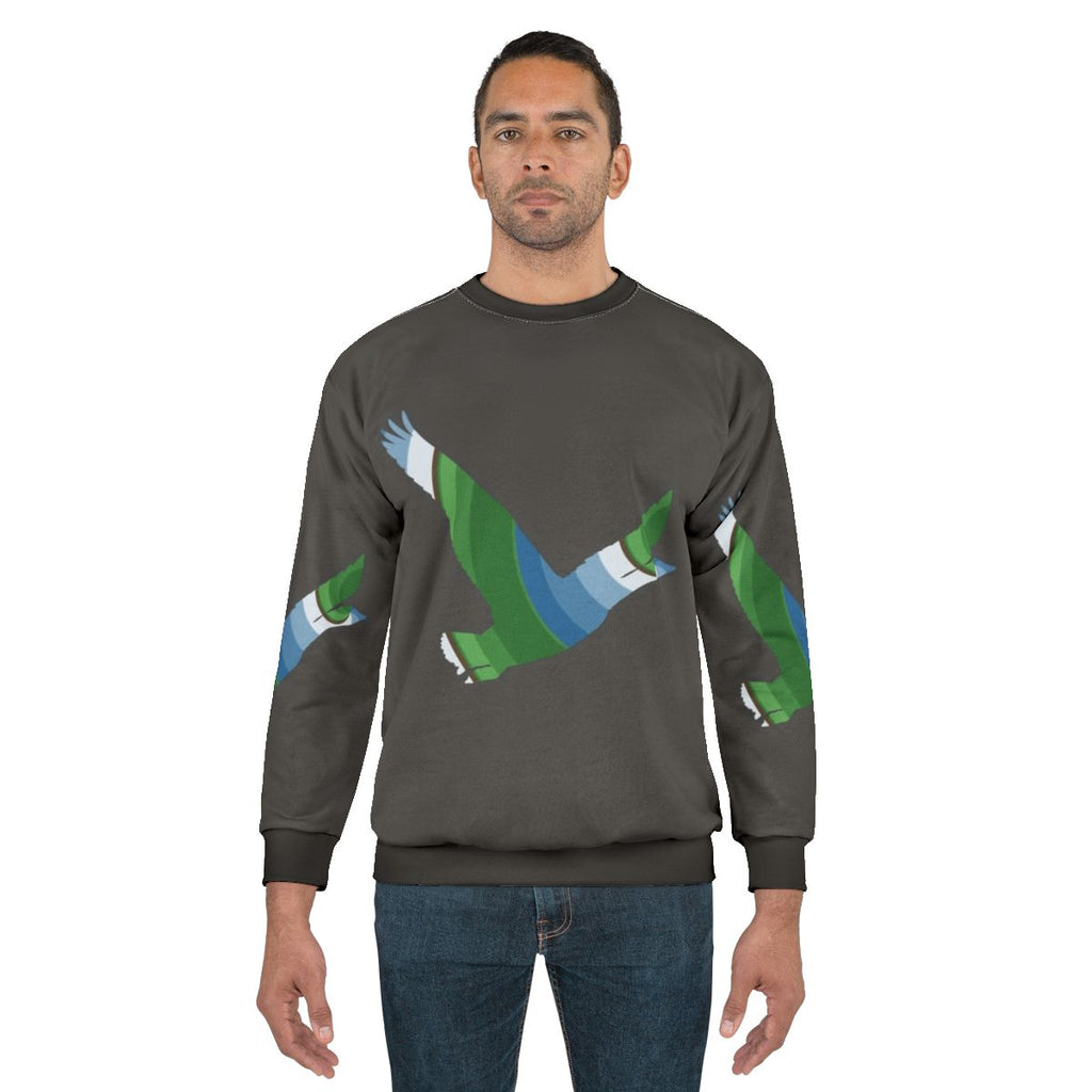 Legendary Goose Sweatshirt with Colorful Abstract Animal Art Design