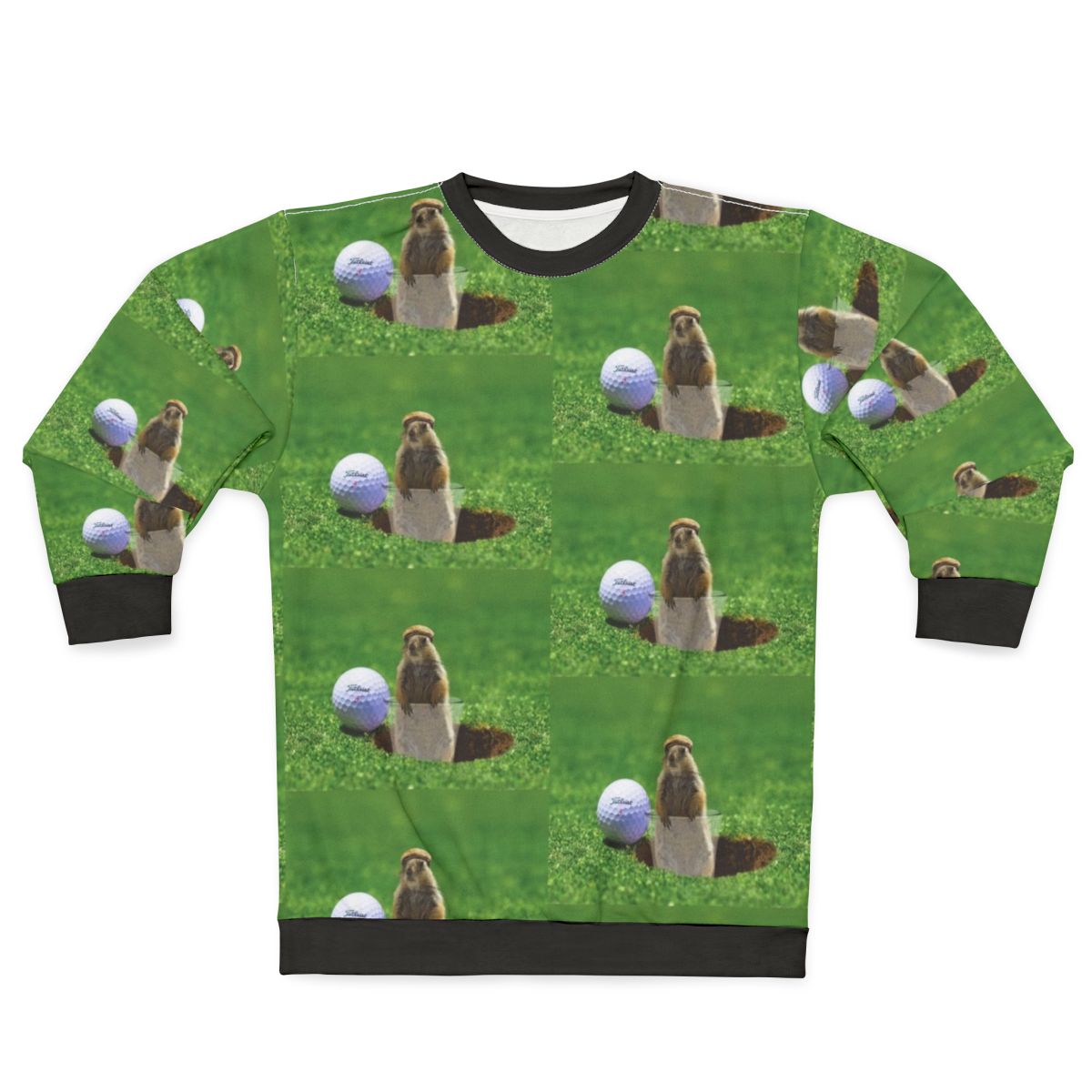 Gopher Golf Sweatshirt with Caddyshack Inspired Gopher Design