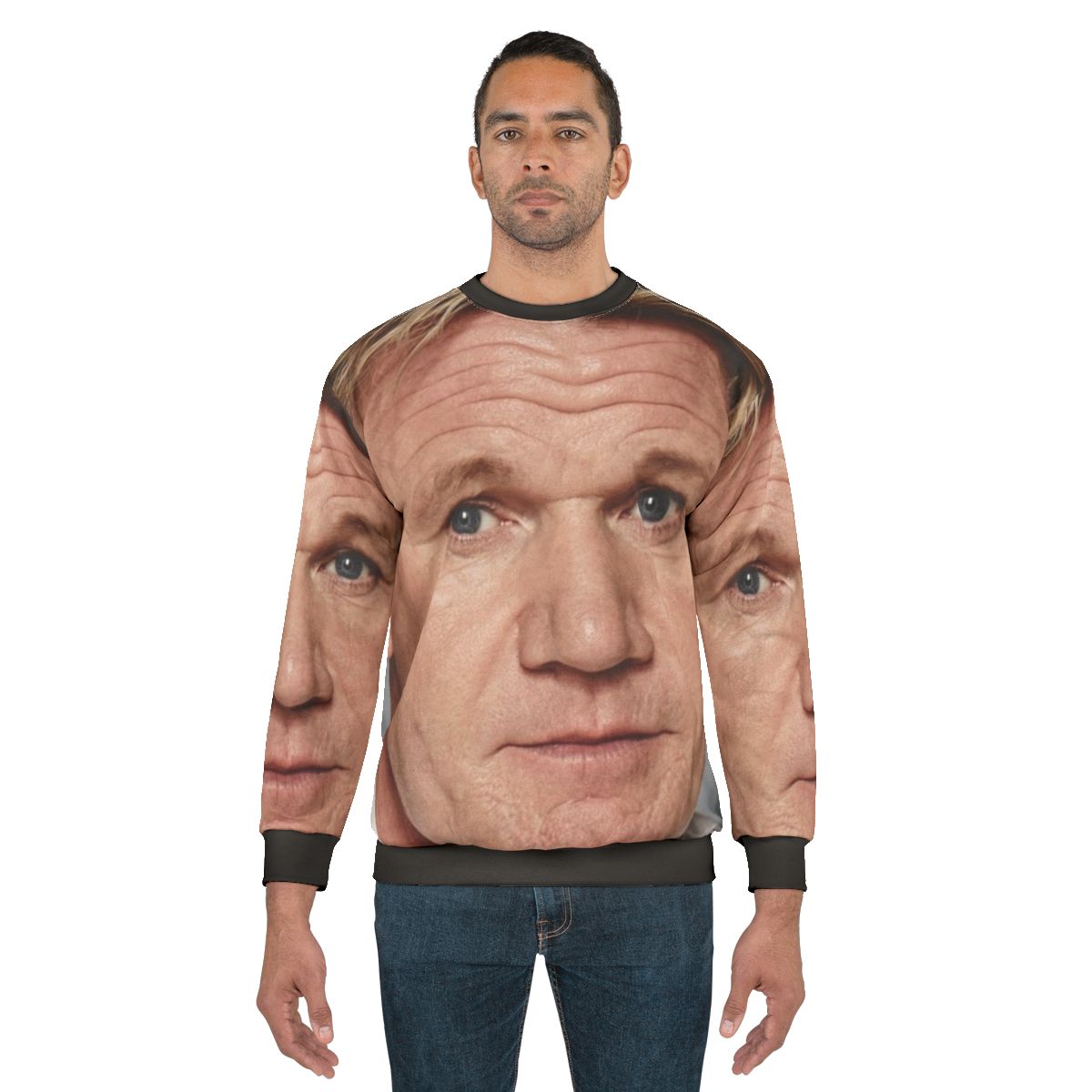 Gordon Ramsay Sweatshirt Featuring His Iconic Face