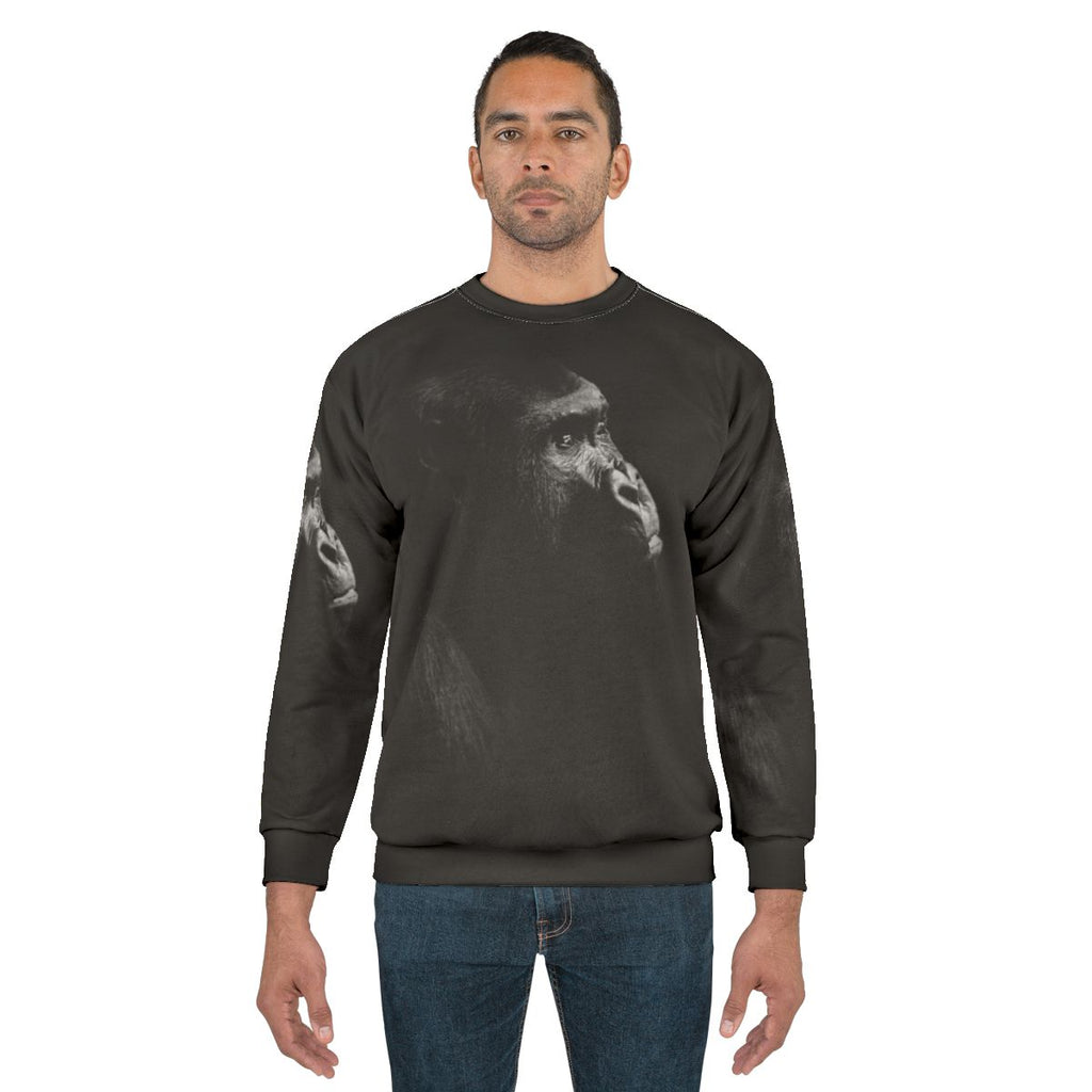 Gorilla Black Sweatshirt - Endangered Animal Wildlife Conservation Clothing