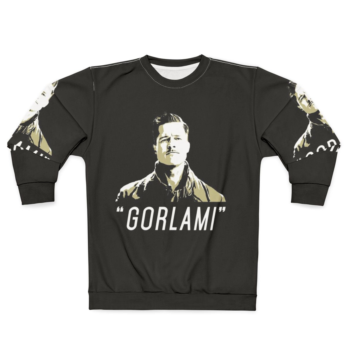Gorlami Sweatshirt with Brad Pitt Inglorious Basterds Inspired Design