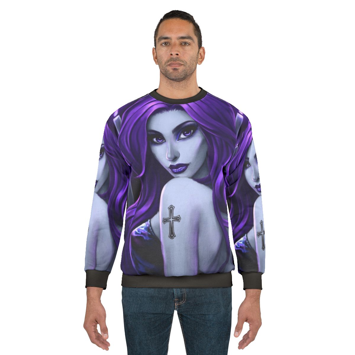 Goth beauty purple sweatshirt