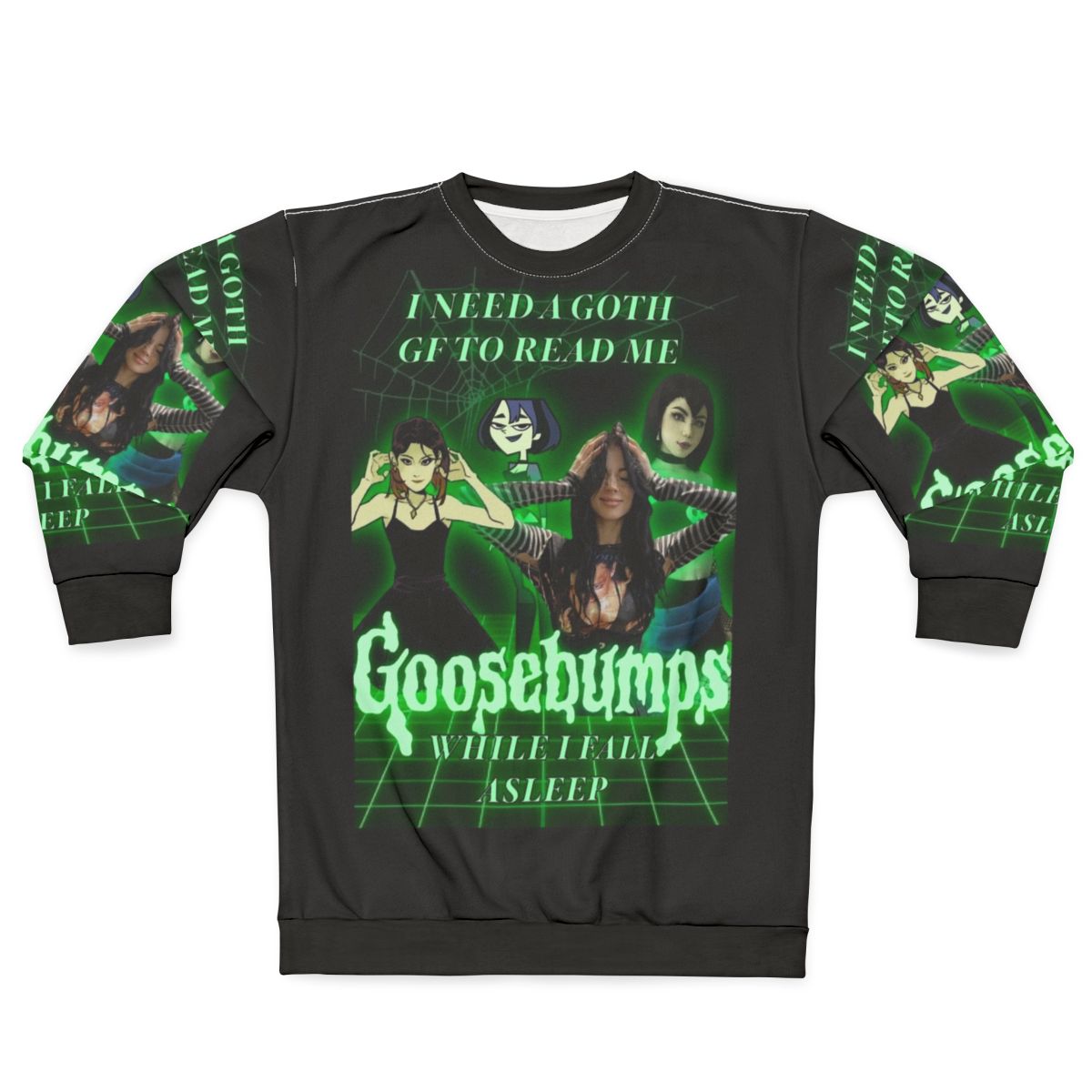 Goth GF Goosebumps themed gothic sweatshirt