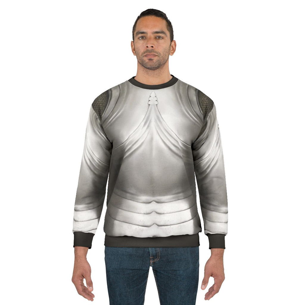 Gothic German knight in cuirass design sweatshirt