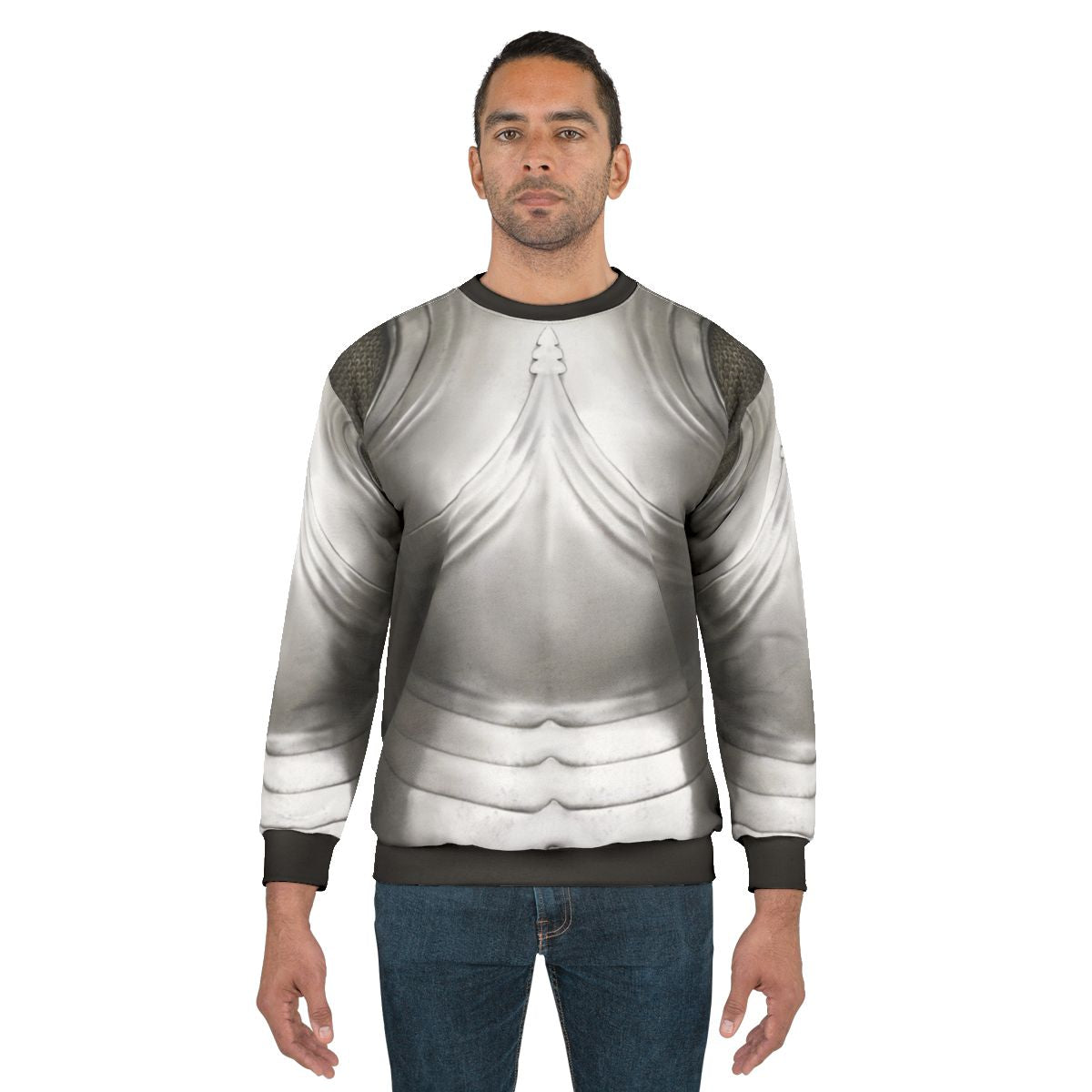 Gothic German knight in cuirass design sweatshirt