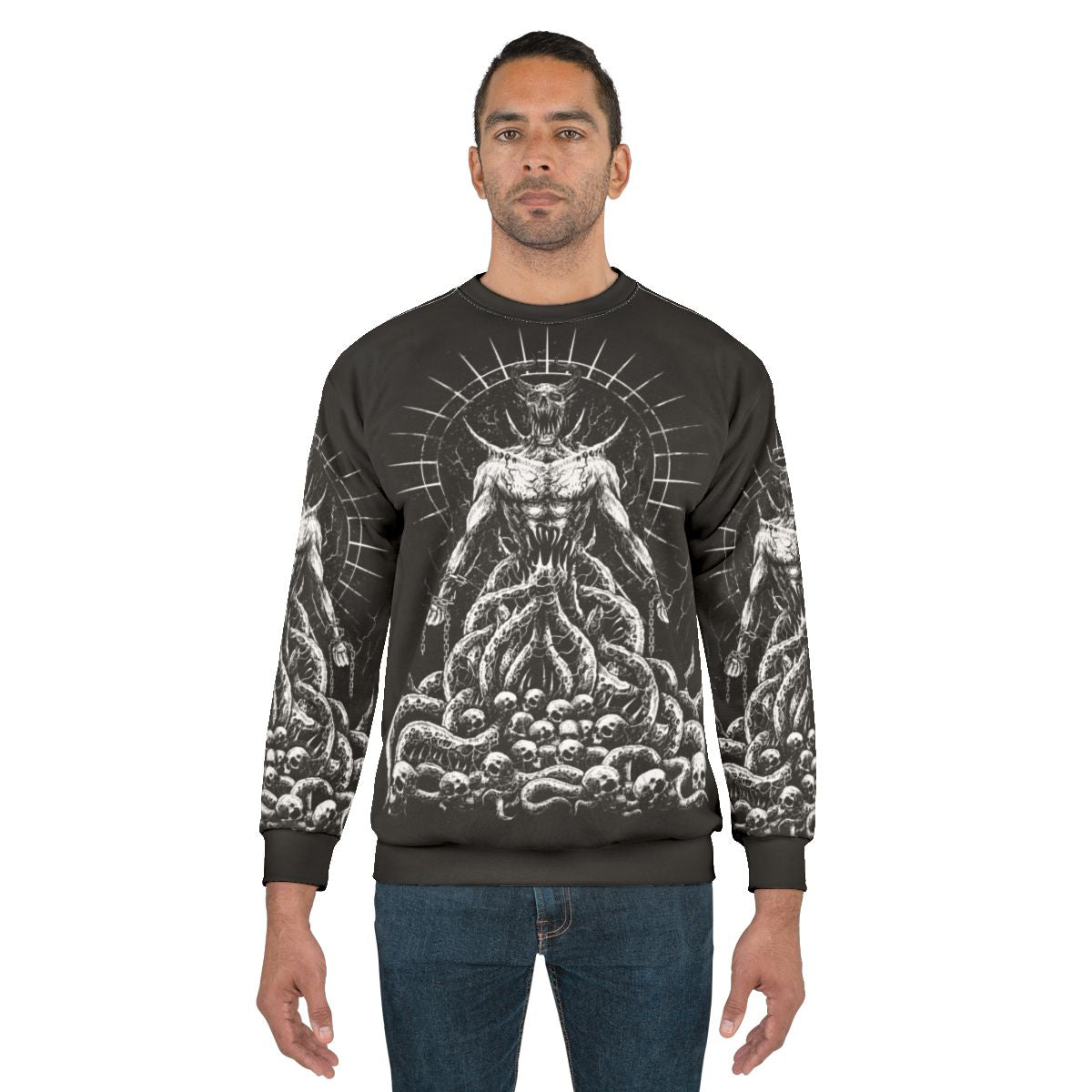 Gothic Satanic Lucifer Sweatshirt - Dark Occult Apparel