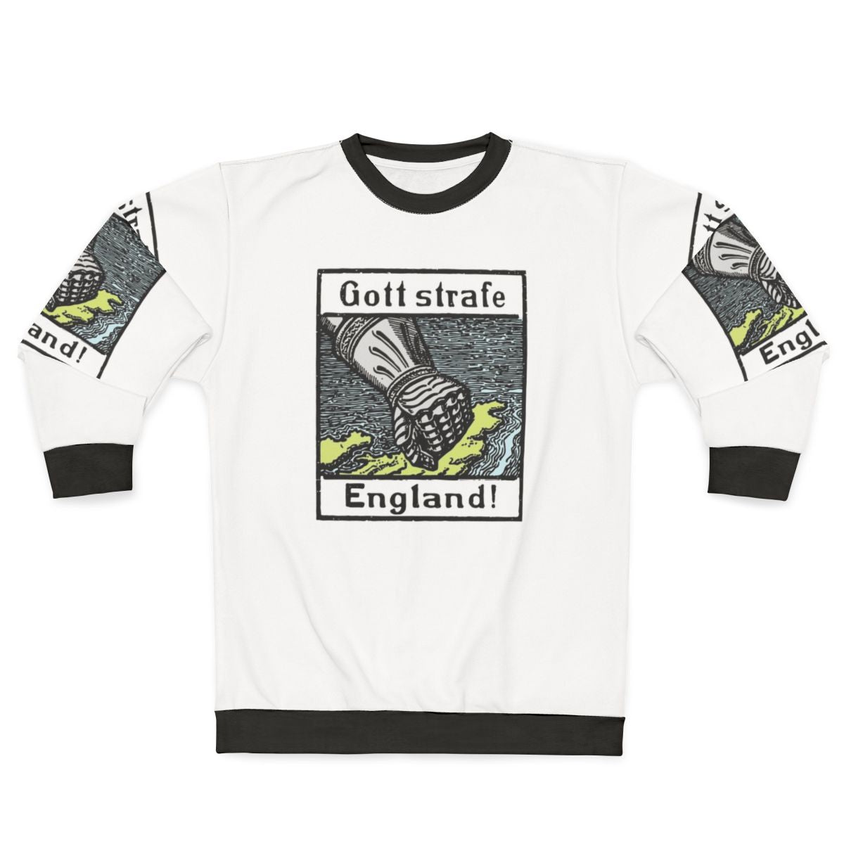 German Patriotic Sweatshirt with "Gott Strafe England" Slogan
