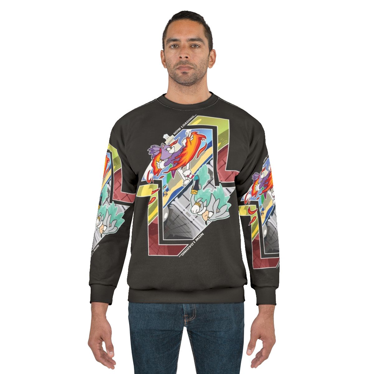 Sonic the Hedgehog Sweatshirt with Glitch Design