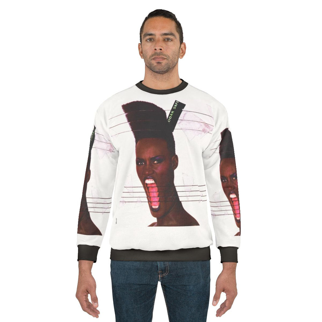 Grace Jones "Slave to the Rhythm" 80s music sweatshirt