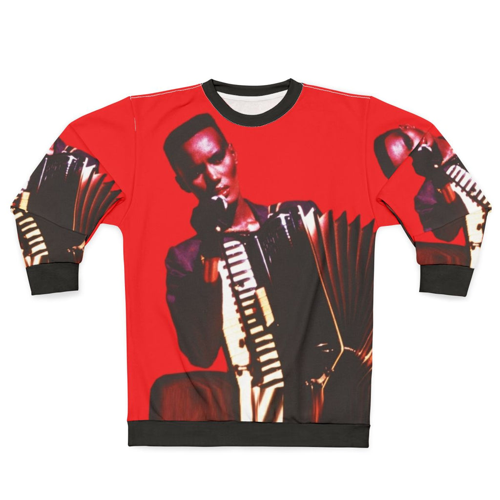Grace Jones Sweatshirt featuring the iconic singer and style influencer