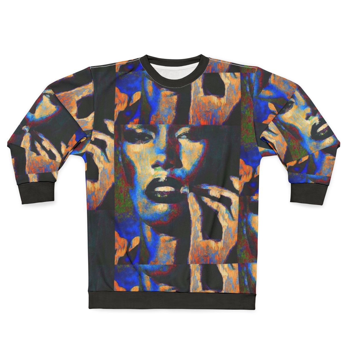 Grace Jones inspired streetwear graphic sweatshirt