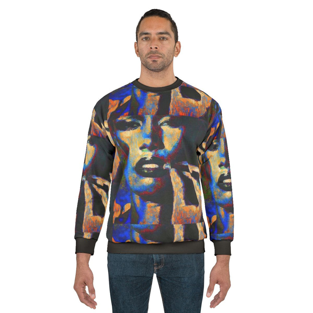 Grace Jones inspired streetwear graphic sweatshirt