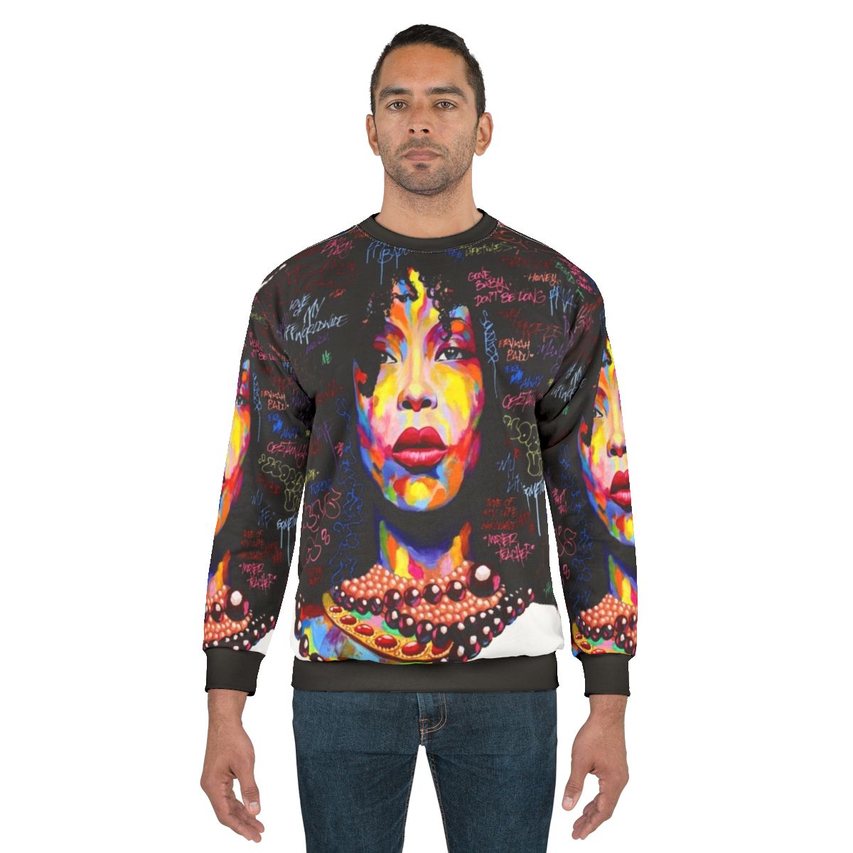 Graffiti-inspired hip hop sweatshirt