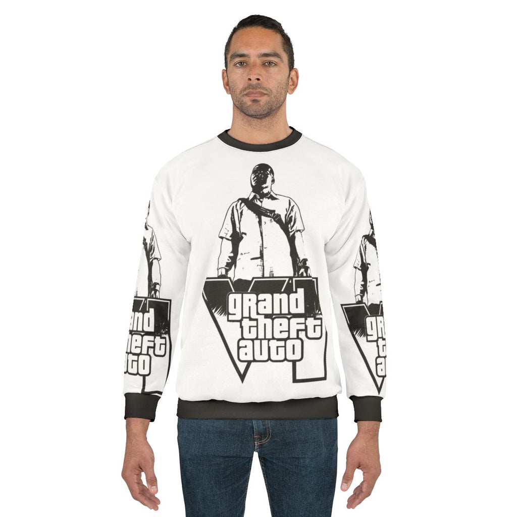 Grand Theft Auto Sweatshirt with Retro Gaming Inspired Design