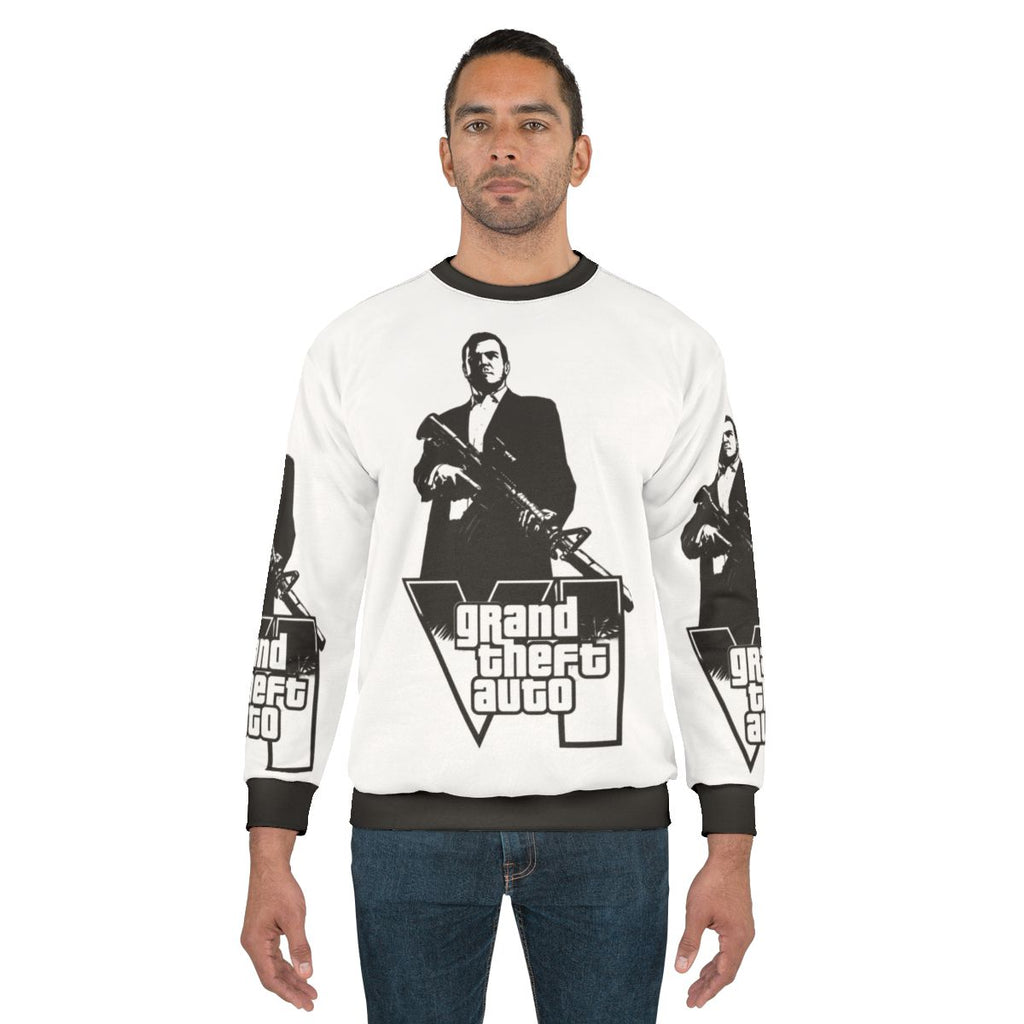 Grand Theft Auto Sweatshirt featuring iconic GTA game design
