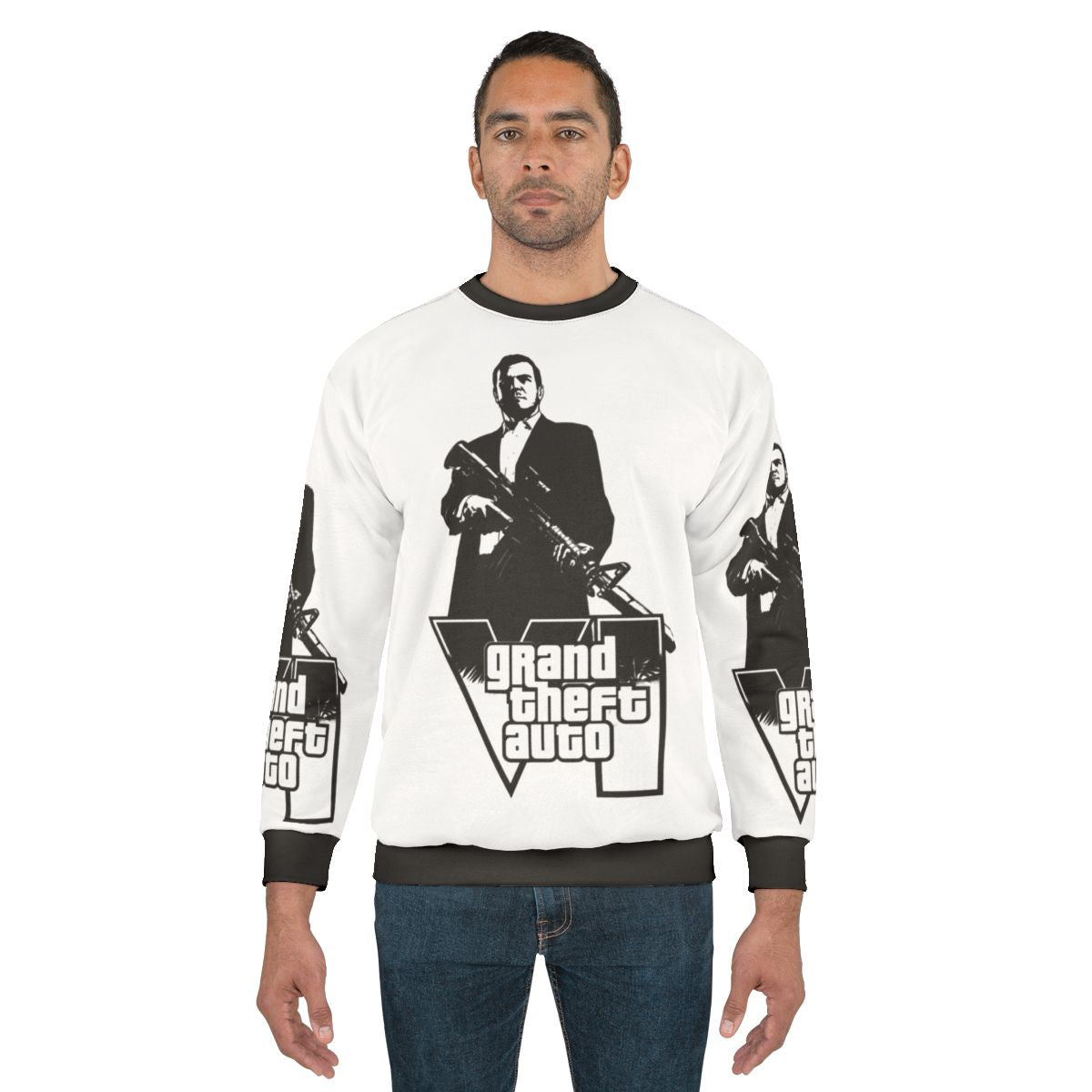 Grand Theft Auto Sweatshirt featuring iconic GTA game design