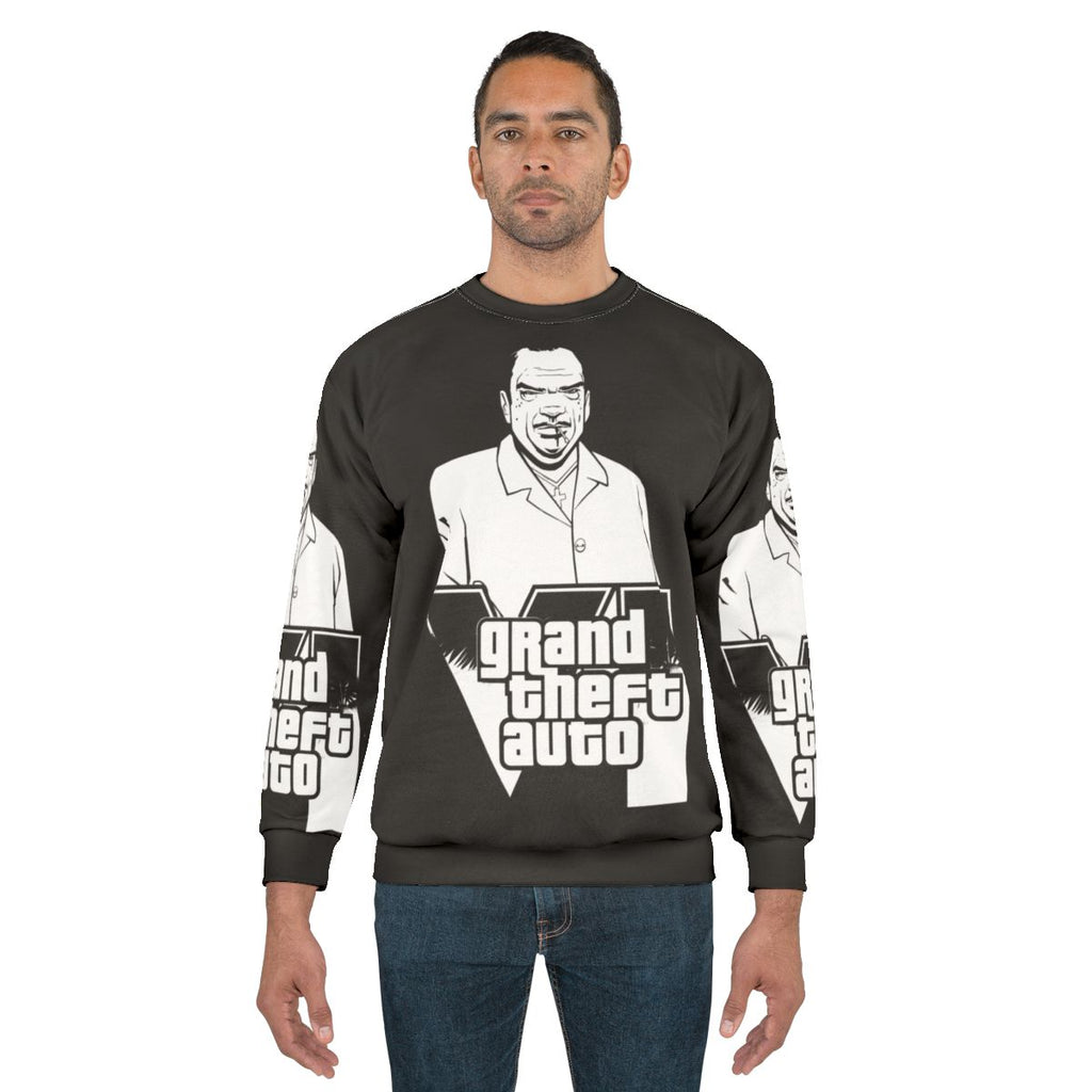 Grand Theft Auto Sweatshirt featuring classic GTA video game graphics