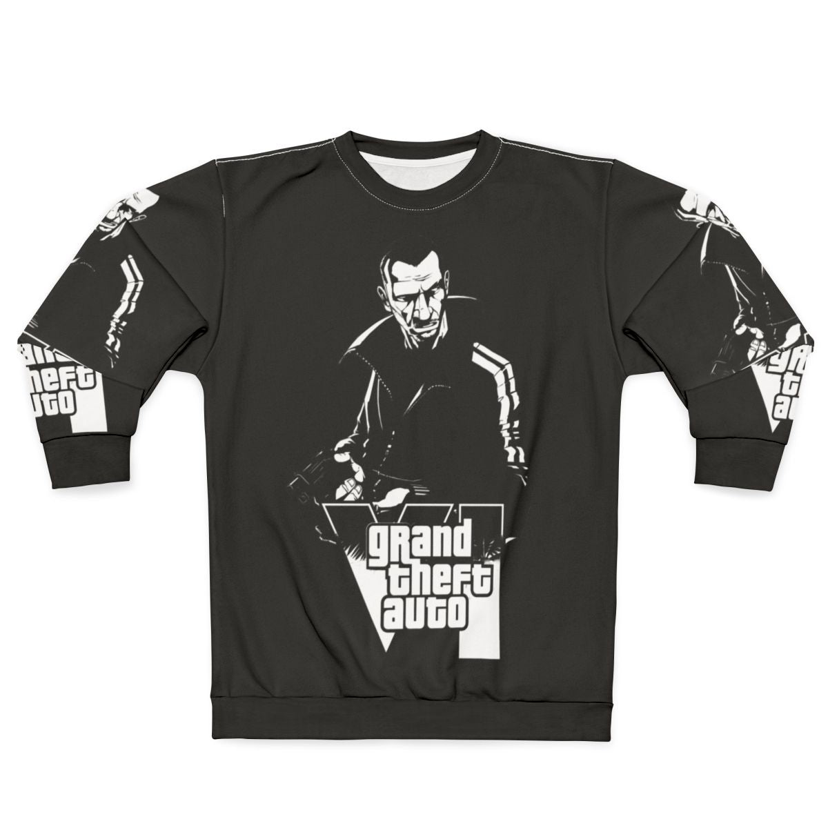 Grand Theft Auto Sweatshirt featuring classic gaming design