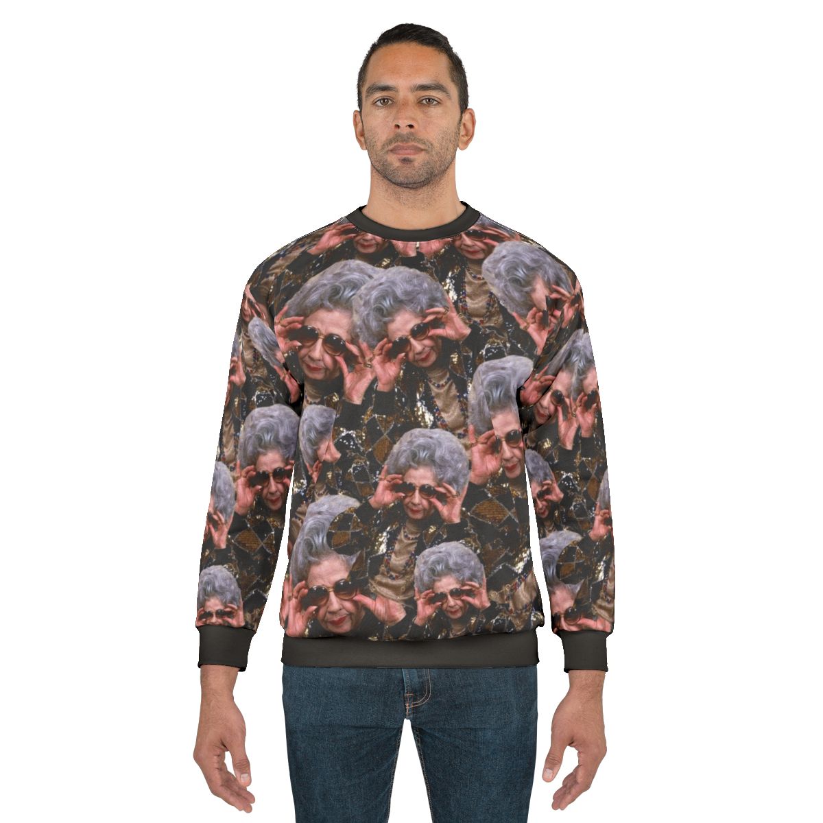 Grandma Yetta inspired animal print sweatshirt from the 90s TV show The Nanny
