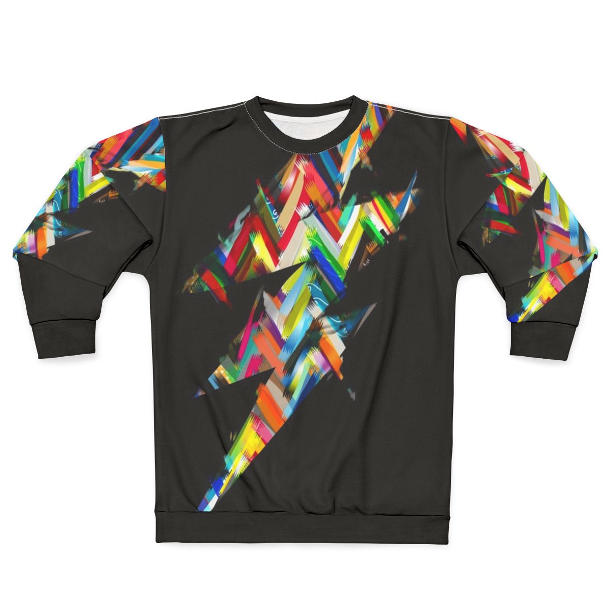 Colorful graphic lighting sweatshirt with bold urban design