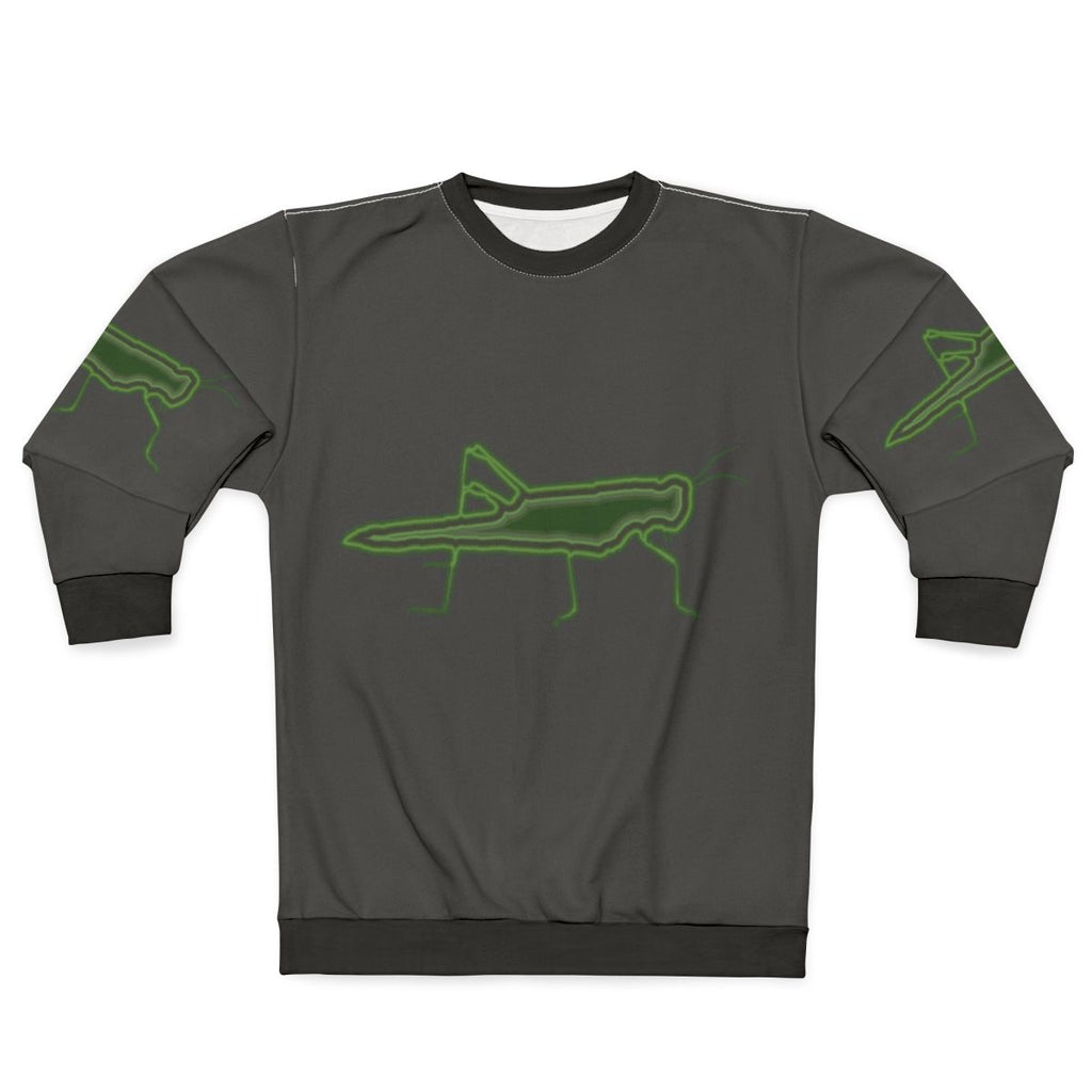 Legendary Grasshopper Sweatshirt with Colorful Animal Art Design