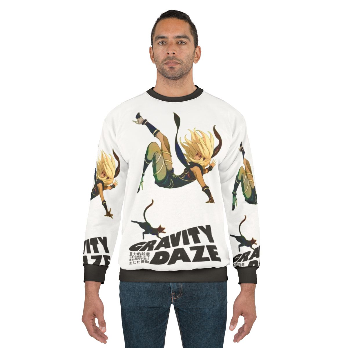 Gravity Daze Sweatshirt with Gravity Rush Characters and Anime-Inspired Designs