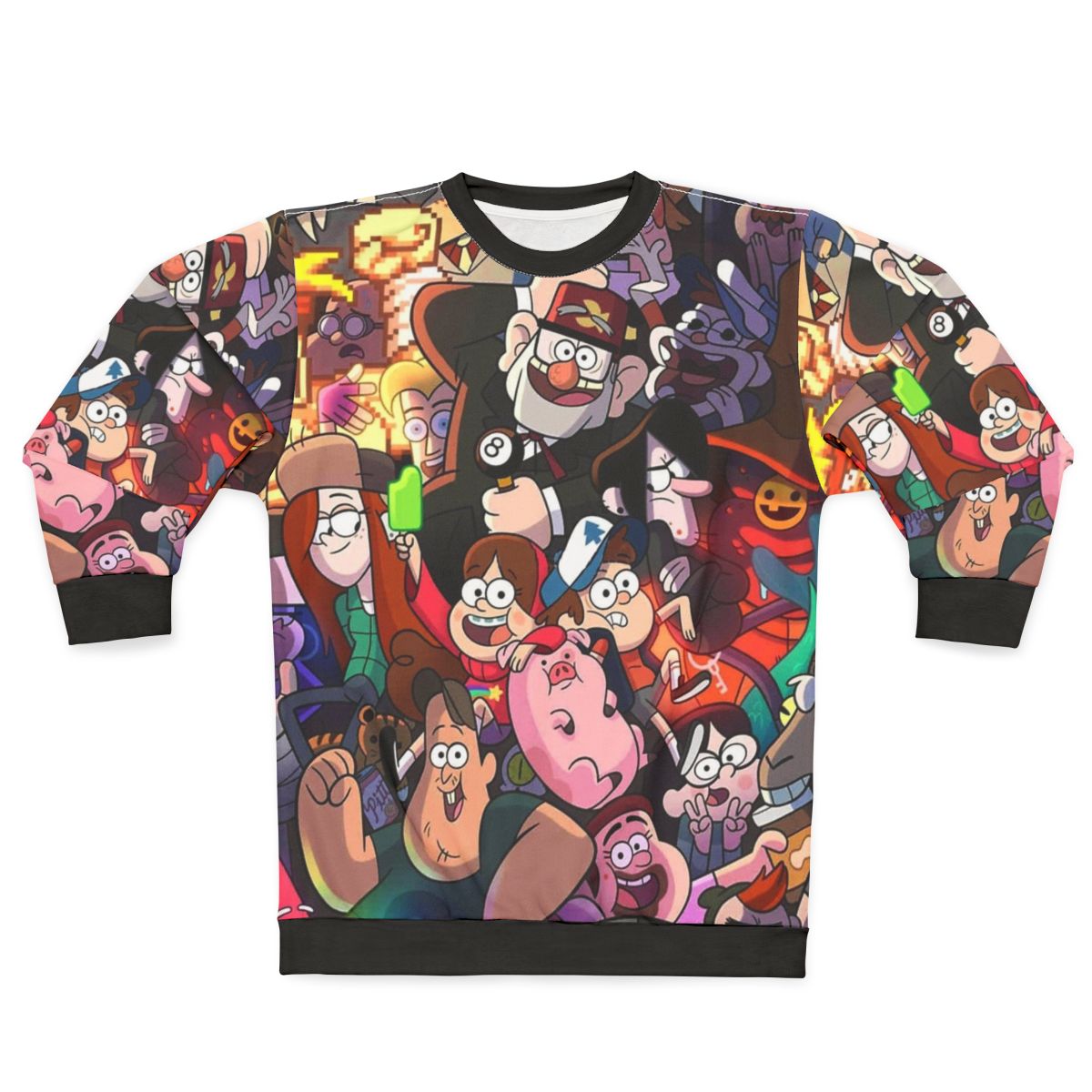 Gravity Falls cartoon TV series sweatshirt with Dipper Pines and Waddles the pig