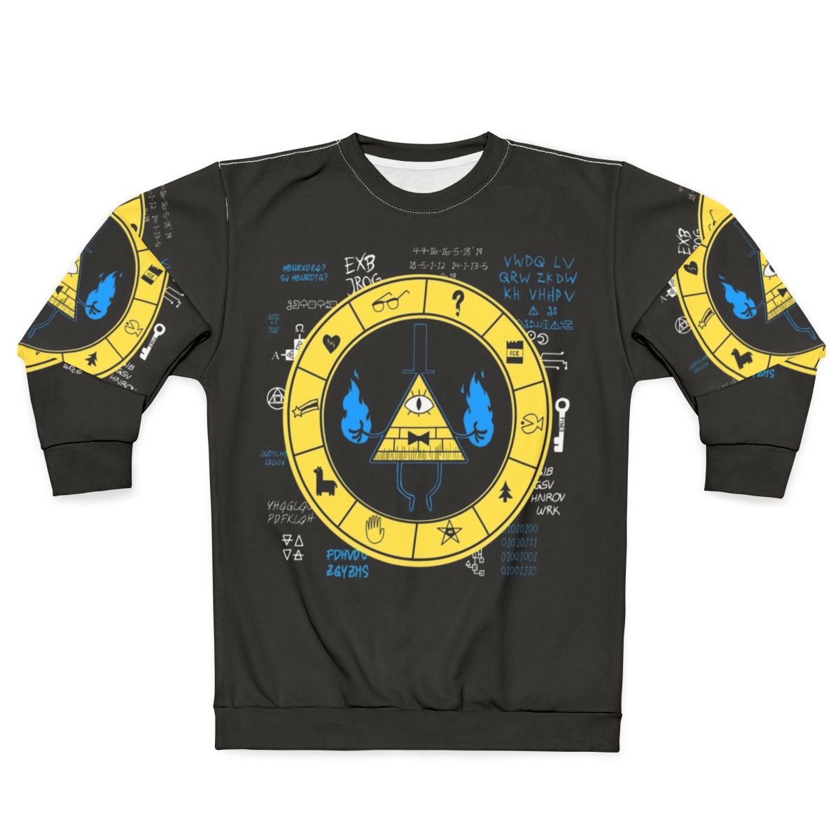 Gravity Falls Bill Cipher Zodiac Symbol Sweatshirt