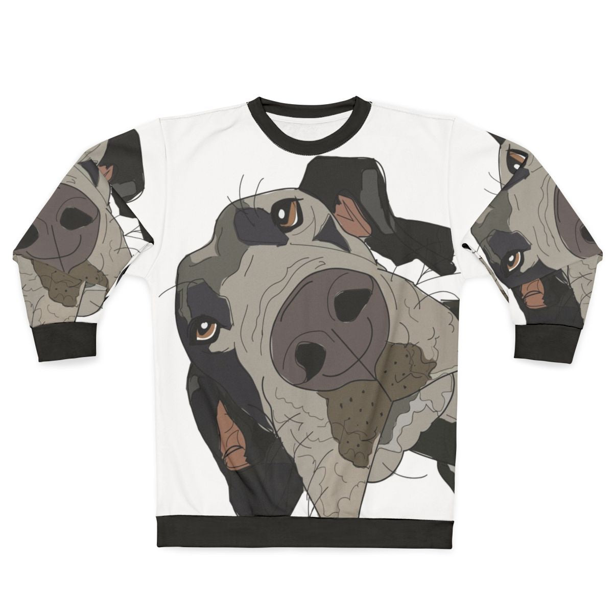 Great Dane dog breed sweatshirt with dog portrait design