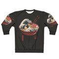 Japanese-inspired great ramen wave graphic sweatshirt
